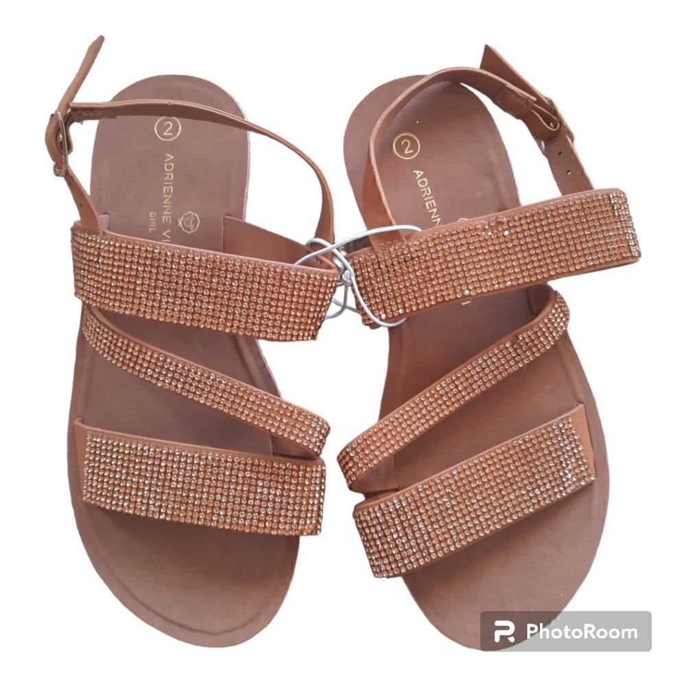 Adrienne Vittadini Mandy Rhinestone Strappy Sandals